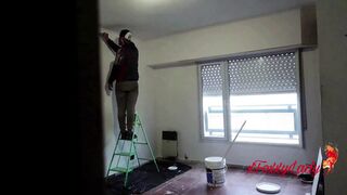 Sexy Argentina Housewife bangs hungry construction worker during lunch break at no-rubber discretion
