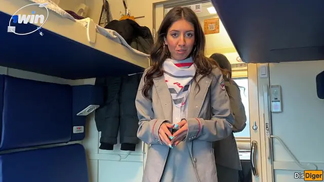 I′ll lose my job! - Conductor seduces a passenger on the train