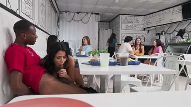 Sassy Schoolgirls Seek BBC Lover in Cafe - Roxie Sinner