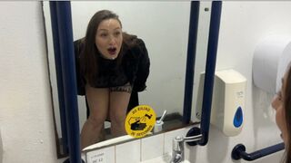 Bossy mistress dominates employee in filthy bathroom romp, sloppy BJ follows