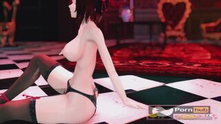 Ruby Rose gets hiked up by three guys in this raunchy R18 anime sex romp