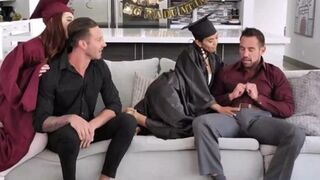 Swap My Daughter: Graduation Gift of Double Bang with Stepdaughters Danni Rivers & Jada Koi by Me & Quinton