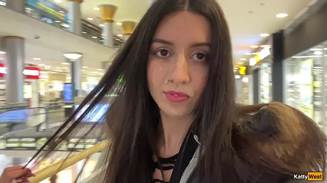 Cum Walk Publicly at Shopping Mall