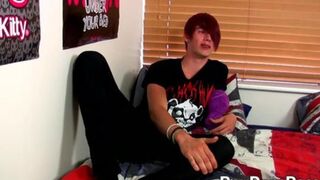 BOY PORN PASS - Blond twink Kai Alexander cums hard after masturbating solo