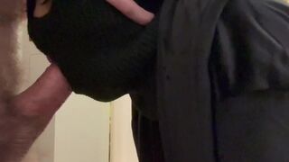 Deepthroat action with this cute girl