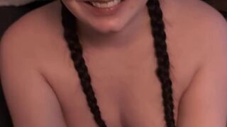 Swedish girlfriend sucks dick and takes load on face