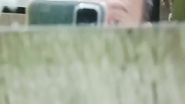 Massive cumshot in front of the mirror after the gym