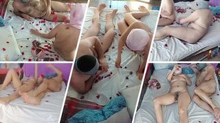 Vengo sul corpo di mia moglie. Coppia amatoriale che fa sesso sfrenato in camera da letto.