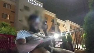 Caught Stroking This Pretty Dick In Front Of The Courtyard Hotel