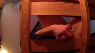First time on milking table —  big dick —  edging and cumshot  Stroke and drain daddy cock —  sexy load 