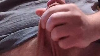 Jerking my fat little cock until I bust