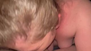 Hot wife takes it all with a strong grip and deep throat
