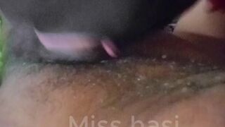 She like to hold cock in her mouth long session —  two time cum in throat