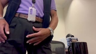 She Wrote Me Up…So My Big White Cock Blasted Her Desk and Coffee Cup with Cum – POV Cumshot
