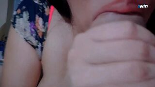 Stepmom cums on stepson's cock —  real homemade sex 