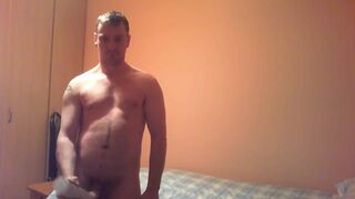 Fucking Fleslight jet while wtaching porn