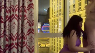 Vegas Throat goat swallows cum for sugar daddy