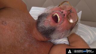 GrandpasFuckTeens - Beautiful Teen Cherry Kiss Makes Old Man Cum Like Never Before With His Prostate