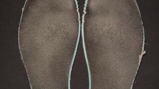 Cumshot on my friends worn nike shoes