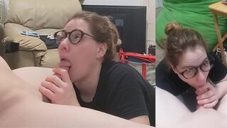 Heather Kane Sucks Off a Lucky Student!