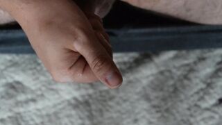 Risky wanking while family is at home