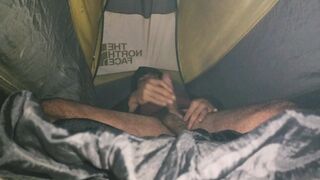 Smoking and cumming int my tent