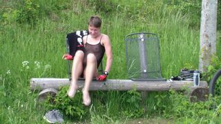 Bicycle race fucking - public sex