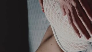 He ties me to the bed and makes me come with pussy-eating sex toys