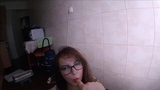 newbie girl struggles to fit the cock  —  creampie pussy farts