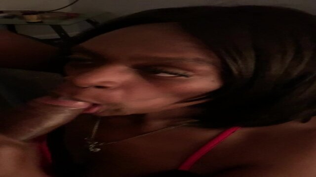 Busty cheating wife sucks giant rod and gives sloppy head