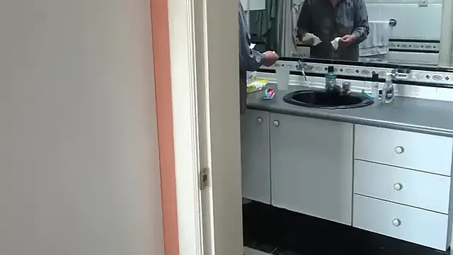 Double camera, stepson cums in my ass with jeans on, full milk