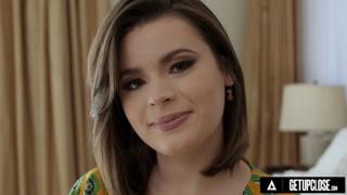 Raw, unbridled passion ignites as brunette babe succumbs to unfettered lust