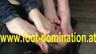 Tiny tots servicing dirty old men's feet at sleazy BDSM dungeon parties