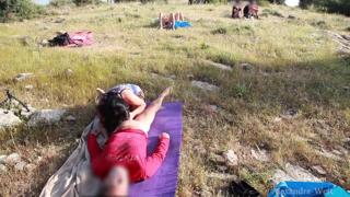 Wild outdoor group bang with a sexy stranger! Brutal DP, messy anal👌 and cumshot galore!