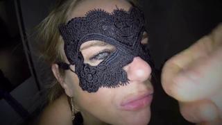 Squealing beauty gets deep throated and ravished with a mighty sex toy
