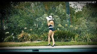 'Poolside blowbang & scorching sex romp in chlorinated waters'