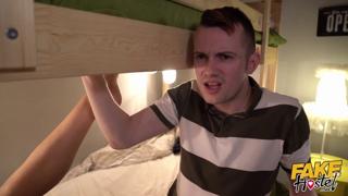 Dirty hostel tryst - fresh coed shares dude for DP, A/S, and facesitting with cumswap