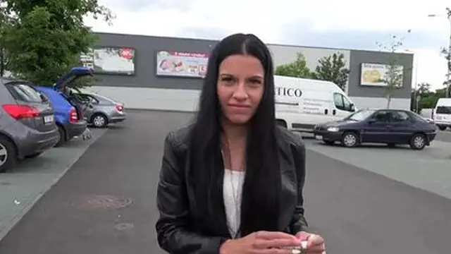 Raunchy Czech babe Eveline Dellai gets down and dirty on the streets in 2018