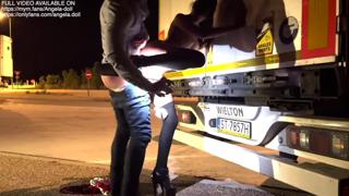 Angela Doll: Truck Driver fucks Me on Highway Rest Stop