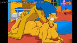 Housewife Marge Screams as Anime Sperm Fills Her Gaps / Hentai