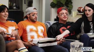 MEN - Logan Aarons Fucked By Dom King During Game Watching Session